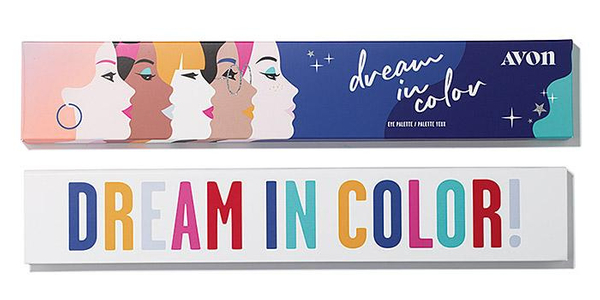 Outer packaging of the Dream in Color Eye Palette, against a white background