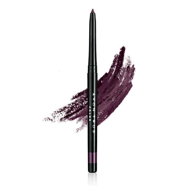 Open tube of glimmersticks waterproof eye liner in front of a dark purple product smear, against a white background