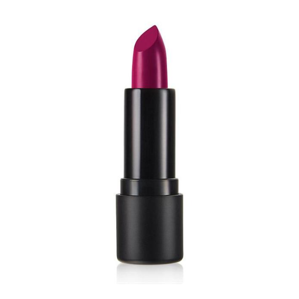 Tube of Rouge Satin Moisture Lipstick in the shade Purple Wave, against a white background