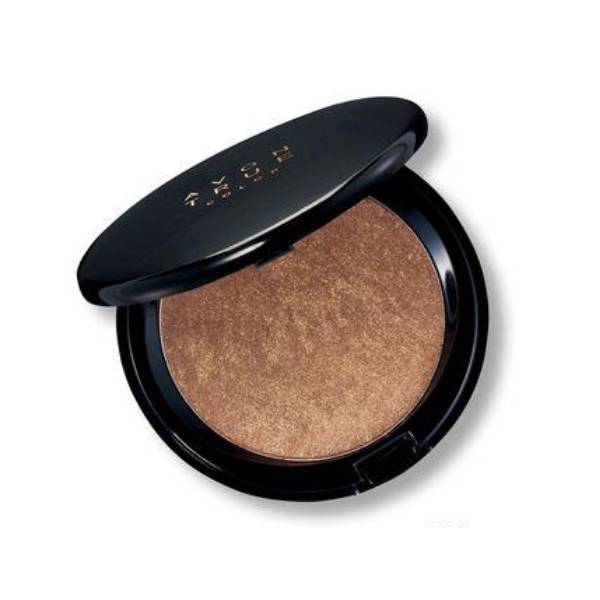 Compact of True Color Moonlit Highlighting Powder, a discontinued avon makeup product, against a white background
