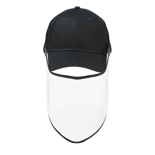 Unisex Baseball Cap with Removable Shield, against a white background