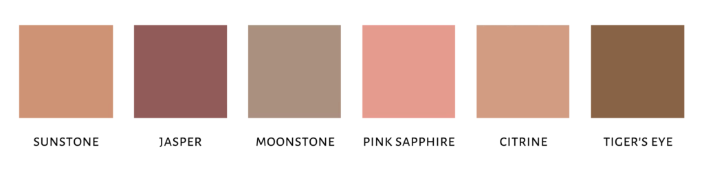 Shade chart showing the different colors of Glimmershadow Liquid Eyeshadow Matte Sateen