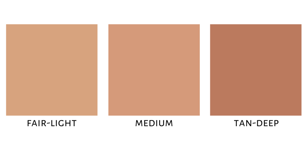 Shade chart showing the different shades of MagiX Corrector Brightening Perfector