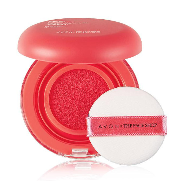 Open compact of Moisture Cushion Blush, against a white background