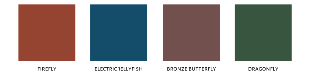Shade chart showing the different shades of Glimmer Longwear Gel Eyeshadow