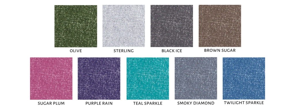 Shade chart showing the different shades of Avon Glimmer Diamond Eyeliner