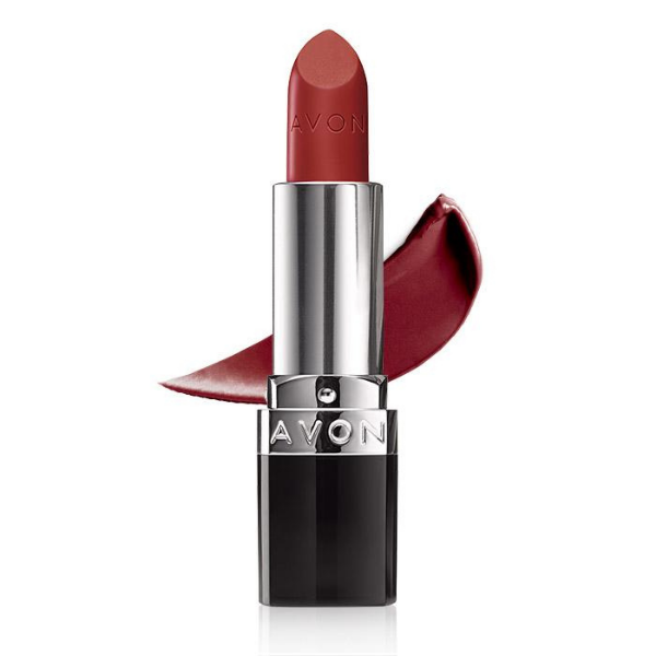 Open tube of True Color Lipstick in the shade Buttered Rum, against a white background