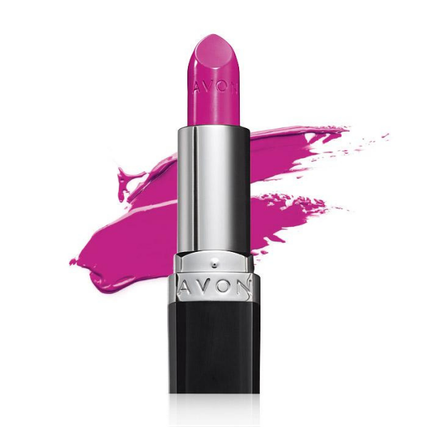 Open tube of True Color Lipstick in the shade Dragonfruit Blush, against a white background