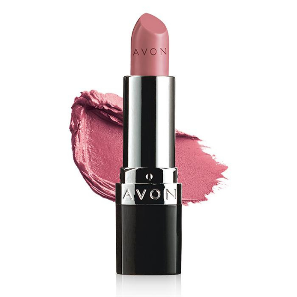 Open tube of True Color Lipstick in the shade Peony Blush, against a white background