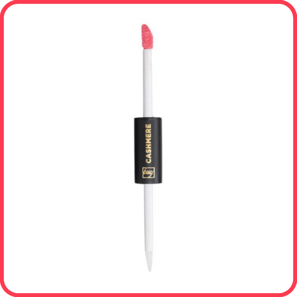 Open tube of Cashmere Rouge Lacquer in the shade Pinkfection, against a white background with a bright pink border