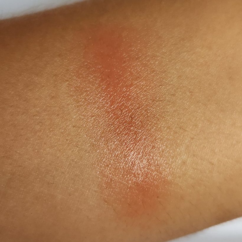 Arm swatch showing the color of the Cashmere Multi-Balm in the shade Tropics.