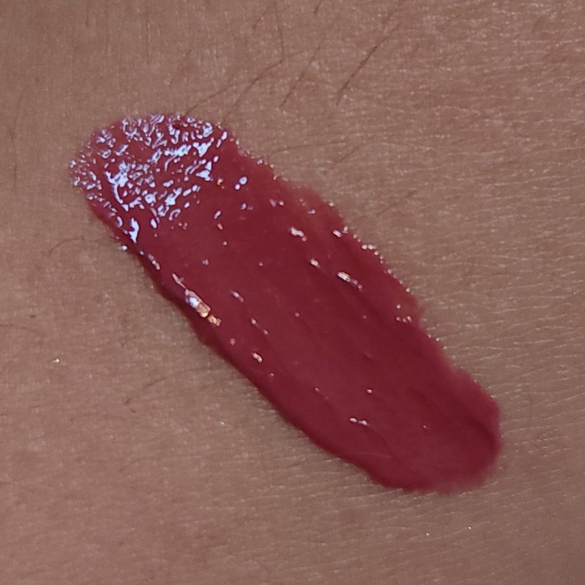 Arm swatch showing Glimmer Lip Gloss in the shade Mauve It!